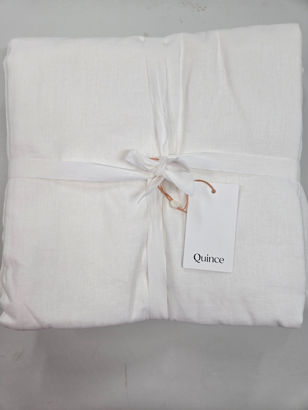 NWT QUINCE Set Of 2 48x96 European Linen Curtains White 8410 - Picture 6 of 9